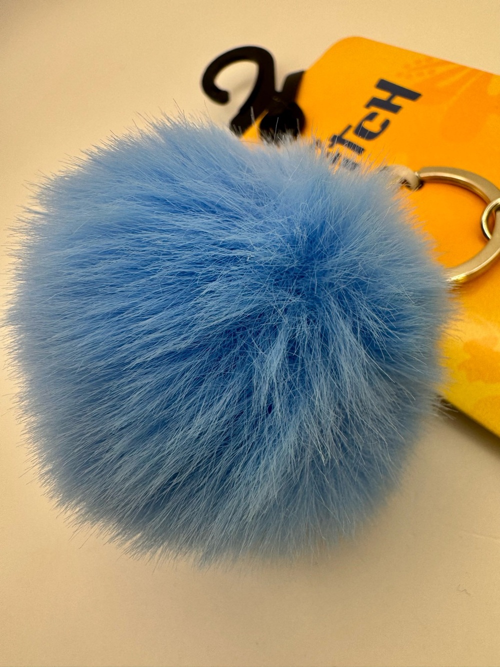 Disney Stitch Blue Pom-Pom Keychain Bag Charm With Puffy Faux Leather Character - Picture 5 of 7